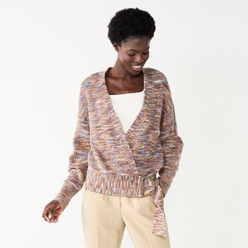 Nine West Women’s Boho Wrap Sweater. Size S